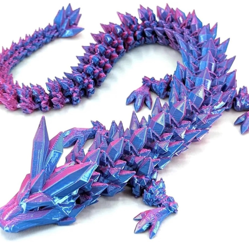 Blue and Purple 3-D printed Figurine